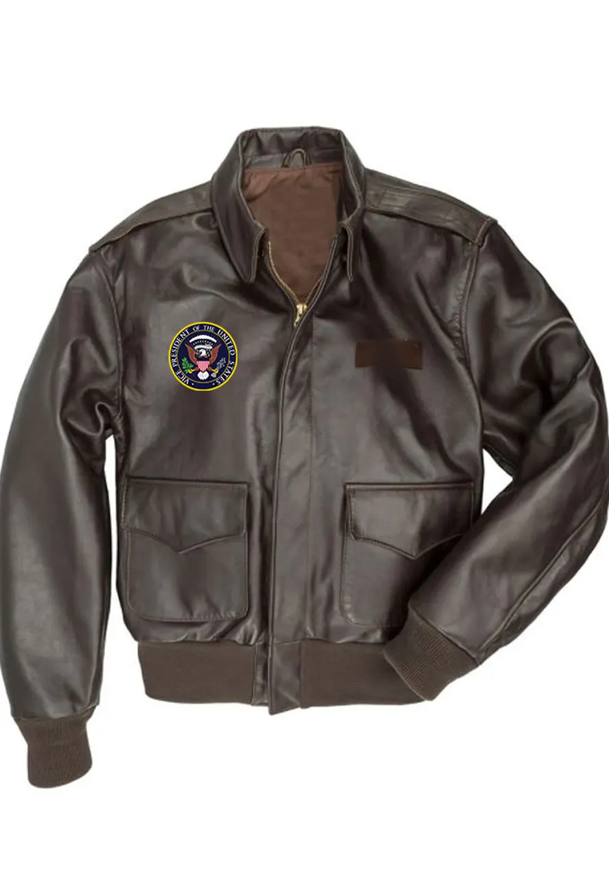 Joe Biden A2 Flight Brown Leather Jacket